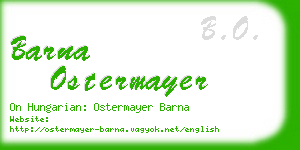 barna ostermayer business card